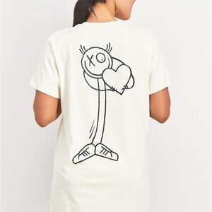 adidas Originals White Graphic Mini Dress